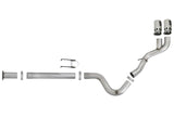 aFe Rebel XD 4in SS Down-Pipe Back Exhaust w/Dual Polished Tips 17-18 Ford Diesel Trucks V8-6.7L(td) - 49-43102-P