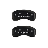 MGP 4 Caliper Covers Engraved Front 2015/Civic Engraved Rear 2015/Civic Red finish silver ch - 20197SCIVRD