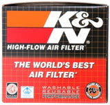 K&N Uni Chrome Oval Tapered Filter 2.125in FlgID x 4inB OL x 3inB OW x 3inT OL x 2inT OW x 2.75in H - RC-0981