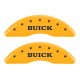 MGP 4 Caliper Covers Engraved Front Buick Rear Yellow Finish Black Char 2015 Buick Regal - 49012SBSHYL