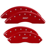 MGP 4 Caliper Covers Engraved Front & Rear MGP Red finish silver ch - 14008SMGPRD