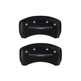 MGP 4 Caliper Covers Engraved Front & Rear Style 2/Chrysler Wing Red finish silver ch - 32022SCW2RD