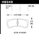 Hawk DTC-80 AP Racing/Alcon 30mm Race Brake Pads - HB349Q1.18