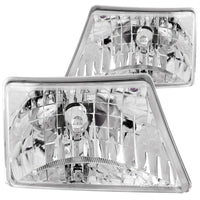 ANZO 1998-2000 Ford Ranger Crystal Headlights Chrome - 111037