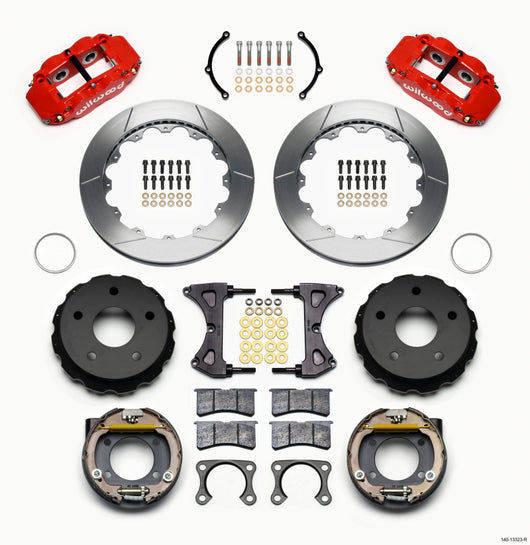 Wilwood Narrow Superlite 4R Rear P-Brk Kit 12.88in Red Big Ford 2.36in Off Bronco 5 x 5.50 - 140-13323-R