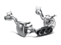 Akrapovic 10-15 Ferrari 458 Italia/458 Spyder Slip-On Line (Titanium) w/ Carbon Tips - MTP-FE458H