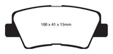 EBC 09-11 Hyundai Azera 3.3 Yellowstuff Rear Brake Pads - DP42031R