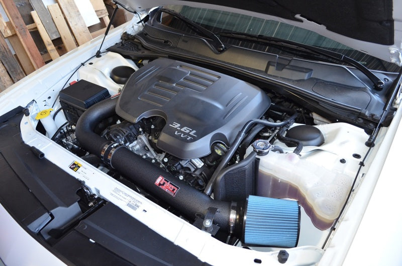 Injen 11-14 Chrysler 300/Dodge Charger/Challenger V6 3.6L Pentastar w/MR Tech&Heat Shield Wrinkle Bl - PF5072WB