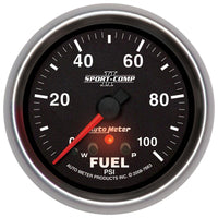 Autometer Sport-Comp II 2-5/8in 0-100 PSI Full Sweep Electronic Fuel Pressure Gauge - 7663