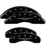 MGP 4 Caliper Covers Engraved Front & Rear MGP Black finish silver ch - 28171SMGPBK