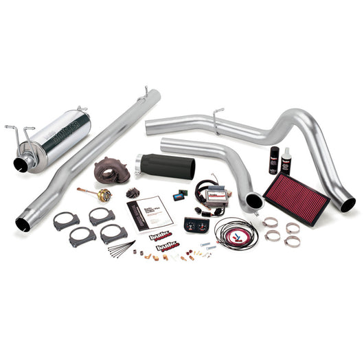 Banks Power 99 Ford 7.3L F250/350 Auto Stinger-Plus System - SS Single Exhaust w/ Black Tip - 47521-B