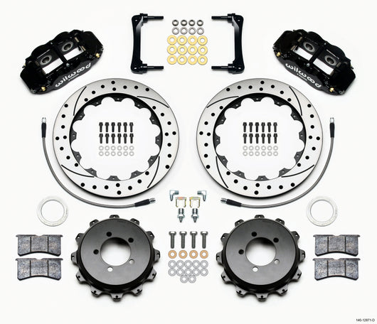 Wilwood Narrow Superlite 4R Rear Kit 12.88in Drilled 2012-Up Toyota / Scion FRS w/Lines - 140-12871-D