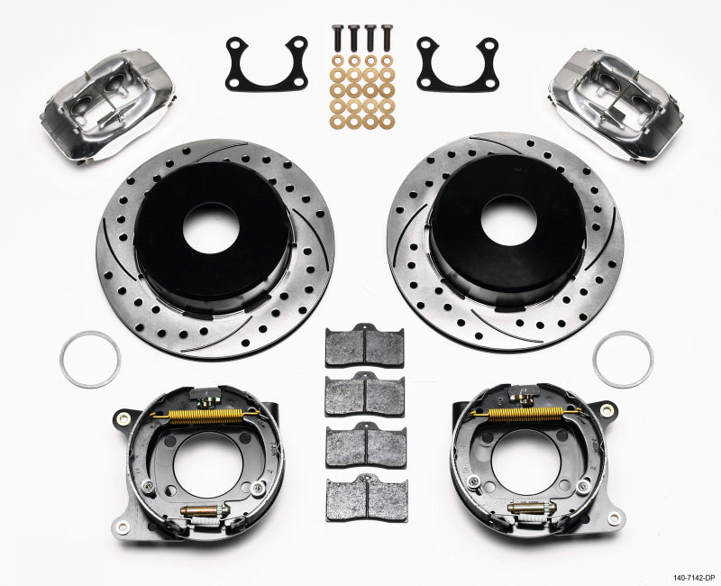 Wilwood Forged Dynalite P/S P-B Kit Drilled Polished Big Ford 2.36in Offset Currie Blank - 140-7142-DP