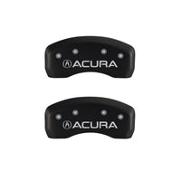 MGP 4 Caliper Covers Engraved Front & Rear Acura Red finish silver ch - 39019SACURD