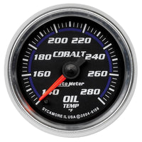Autometer Cobalt 52mm 140-280 Deg F Full Sweep Electronic Oil Temp Gauge - 6156