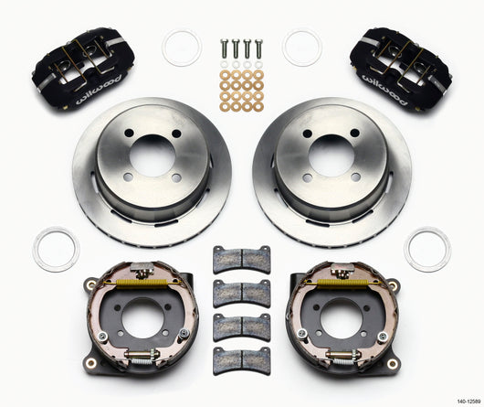 Wilwood Dynapro Low-Profile 11.00in P-Brake Kit Ford 7.5in Rear 2.80 Offset - 4-Lug - 140-12589