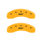 MGP 4 Caliper Covers Engraved Front & Rear MGP Yellow finish black ch - 34009SMGPYL