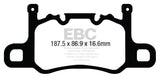 EBC 13-15 Porsche 911 (991) (Cast Iron Rotor only) 3.8 GT3 Yellowstuff Rear Brake Pads - DP42207R