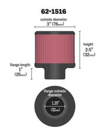 K&N 1in Flange L x 3in OD x 2.5in Height Clamp On Crankcase Vent Filter - 62-1516