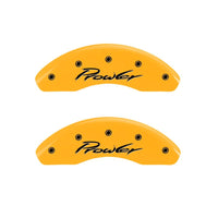 MGP 4 Caliper Covers Engraved Front & Rear 97-02 Chrysler Prowler Yellow Finish Black Prowler Logo - 32014SPRLYL