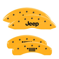 MGP 2 Caliper Covers Engraved Front Jeep Yellow Finish Black Characters 2006 Jeep Wrangler - 42009FJEPYL
