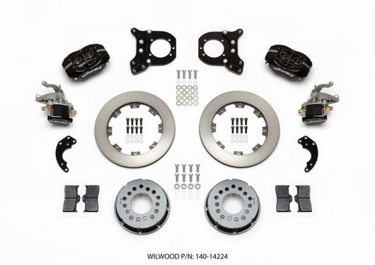 Wilwood Forged Dynalite P/S Rear Kit w/MC4 P-Brake Chev 12 Bolt w/Clip Eliminator - 140-14224