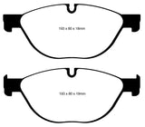 EBC 12-13 BMW 528 2.0 Turbo (F10) Performance Redstuff Front Brake Pads - DP32019C