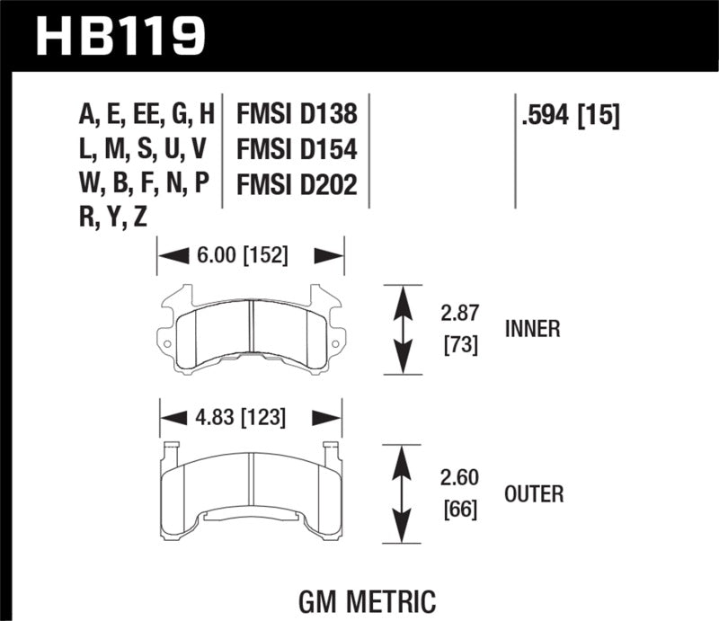 Hawk HPS Street Brake Pads - HB119F.594