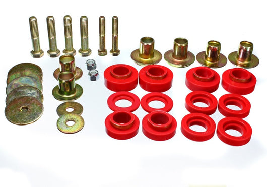 Energy Suspension Firebird Body Mount Set - Red - 3.4144R
