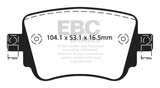 EBC 15+ Volkswagen GTi 2.0 Turbo Greenstuff Rear Brake Pads - DP22201