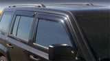 Stampede 2007-2015 Jeep Patriot Tape-Onz Sidewind Deflector 4pc - Smoke - 6931-2
