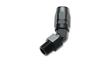 Vibrant -8AN Male NPT 45Degree Hose End Fitting - 1/4 NPT - 26403