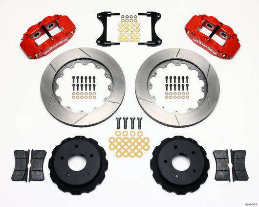Wilwood Narrow Superlite 4R Rear Kit 14.00in Red 65-82 Corvette C2/C3 - 140-10472-R