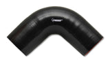 Vibrant 4 Ply Reinforced Silicone Elbow Connector - 1.5in I.D. - 90 deg. Elbow (BLACK) - 2749