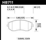 Hawk DTC-80 13 Subaru BRZ/13 Legacy 2.5i/13 Scion FR-S Front Race Brake Pads - HB711Q.661