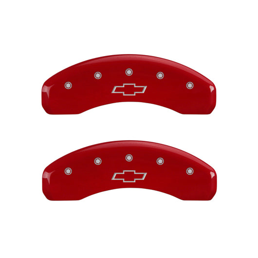 MGP 4 Caliper Covers Engraved Front & Rear Bowtie Yellow finish black ch - 14036SBOWYL