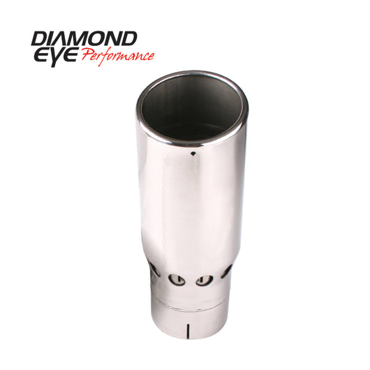 Diamond Eye TIP 4in-5inX16in VENTED/INTERCOOLER ROLLED-ANGLE SLOTTED POLISHED SS 15-DEGREE ANGLE CUT - 4516VRA