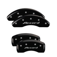 MGP 4 Caliper Covers Engraved Front Accord Engraved Rear Accord Black finish silver ch - 20214SACCBK