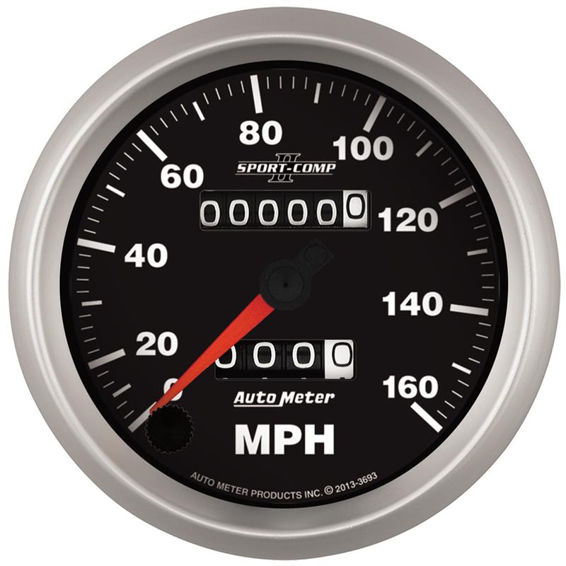 Autometer Sport-Comp II 3-3/8in 160MPH Mechanical Speedometer - 3693
