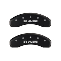 MGP 4 Caliper Covers Engraved Front & Rear RAM Red finish silver ch - 55001SRAMRD
