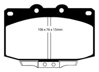 EBC 86-89 Mazda RX7 2.4 (1.3 Rotary)(Vented Rear Rotors) Bluestuff Front Brake Pads - DP5763NDX