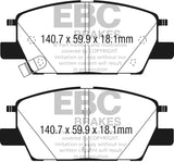 EBC 2016+ Chevrolet Malibu 1.5L Turbo (Elec PB) Greenstuff Front Brake Pads - DP23068