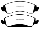 EBC 09-14 Cadillac Escalade 6.0 Hybrid Yellowstuff Front Brake Pads - DP41830R