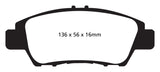 EBC 10+ Honda CR-Z 1.5 Hybrid Ultimax2 Front Brake Pads - UD1394