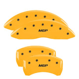 MGP 4 Caliper Covers Engraved Front & Rear MGP Yellow finish black ch - 45001SMGPYL
