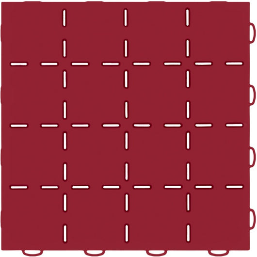 WeatherTech TechFloor - 12in X 12in Tiles - Red/Black **Order in Qtys of 10 - 51T1212 RD-BK