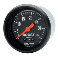 Autometer Z Series 52mm 0-35 PSI Mechanical Boost Gauge - 2616