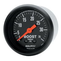 Autometer Z Series 52mm 0-35 PSI Mechanical Boost Gauge - 2616
