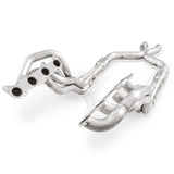 Stainless Power 2011-14 Mustang GT Headers 1-7/8in Primaries High-Flow Cats 3in X-Pipe - SM12HCATX
