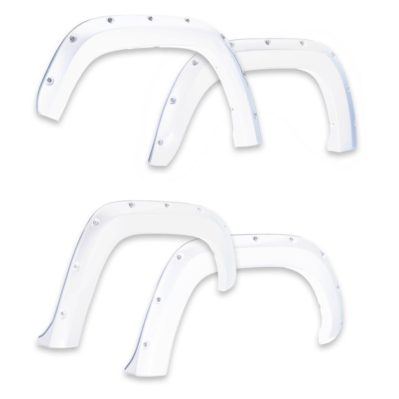 EGR 14+ Chev Silverado 6-8ft Bed Bolt-On Look Color Match Fender Flares - Set - Summit White - 791574-GAZ